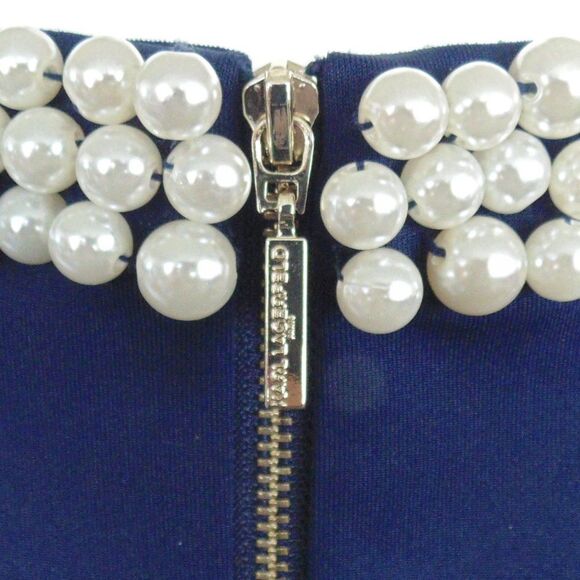 KARL LAGERFELD Dress, 14, Pearl Cluster Neckline, A-line, Sleeveless, Back zip - Picture 6 of 13